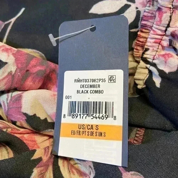 RACHEL Rachel‎ Roy Layla Top SMALL Floral Asymmetrical Ruffled Feminine Career - Picture 7 of 11